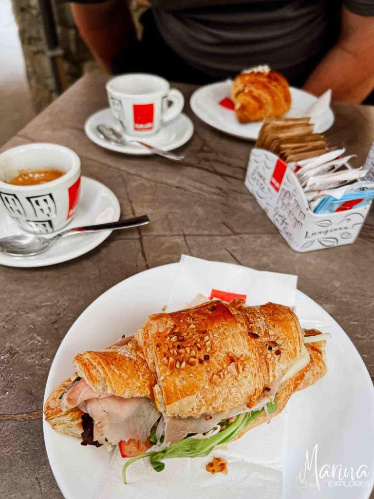 Brakfast pastries at Monterosso al Mare Cinque Terre, Italy
