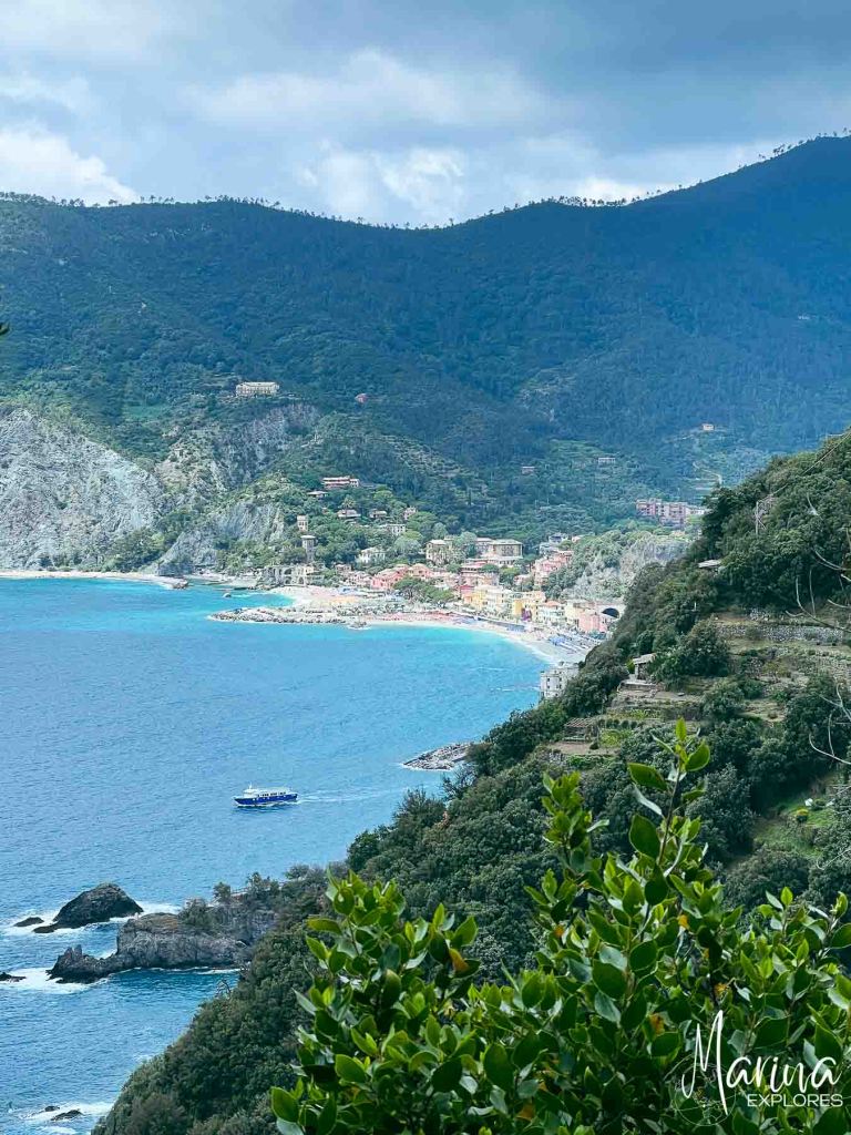 Hike trail, looking north to Monterosso, Cinque Terre, Italy