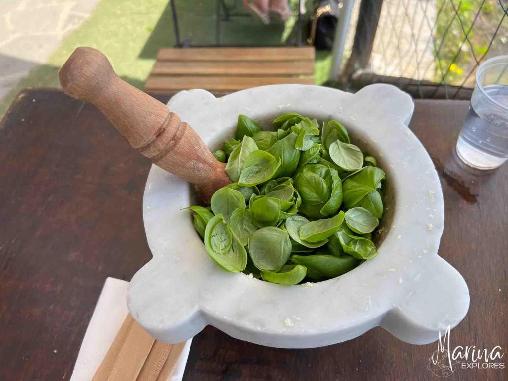 Pesto experience at Nessun Dorma, Manarola, Cinque Terre, Italy