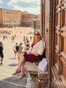 Main square view of Siena near Florence, Italy