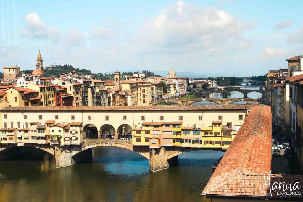 View of Ponte Vecchio from Uffizi Gallery 2nd floor