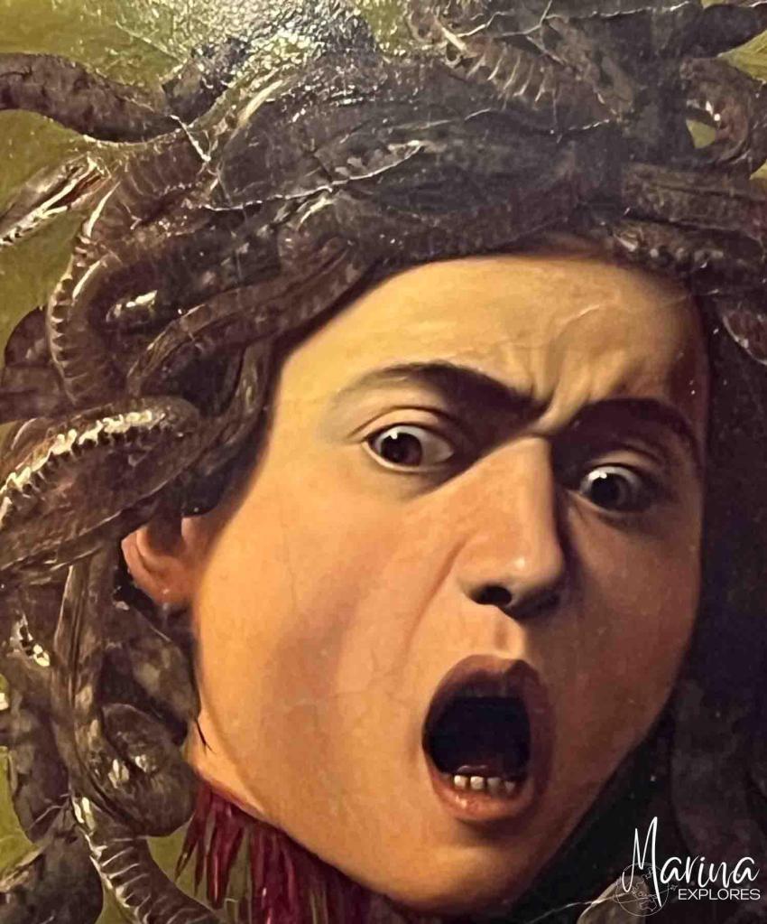 Uffizi Gallery painting, Medusa in Florence, Italy