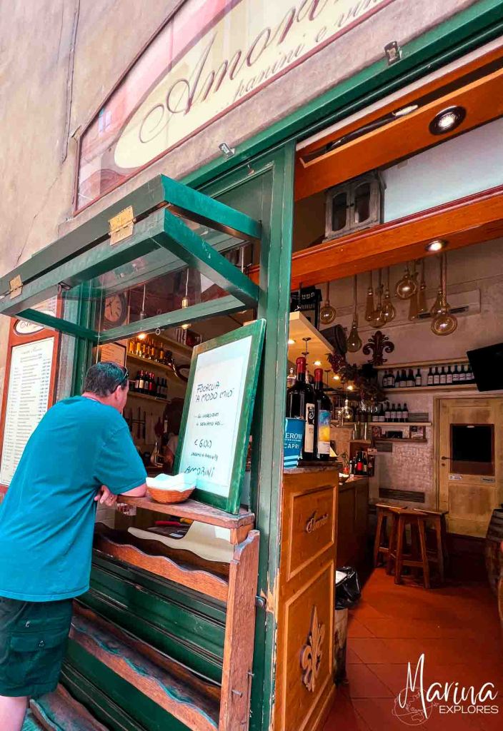 Panini shop in Florence, Italy