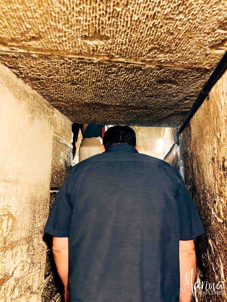 Narrow passageways between layer of dome from interior of Duomo in Florence, Italy