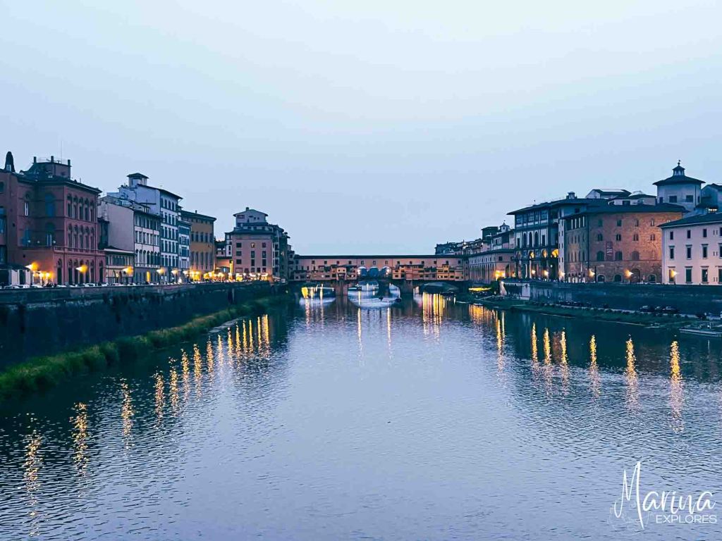 Ponte Vecchio at night in Florence, Italy