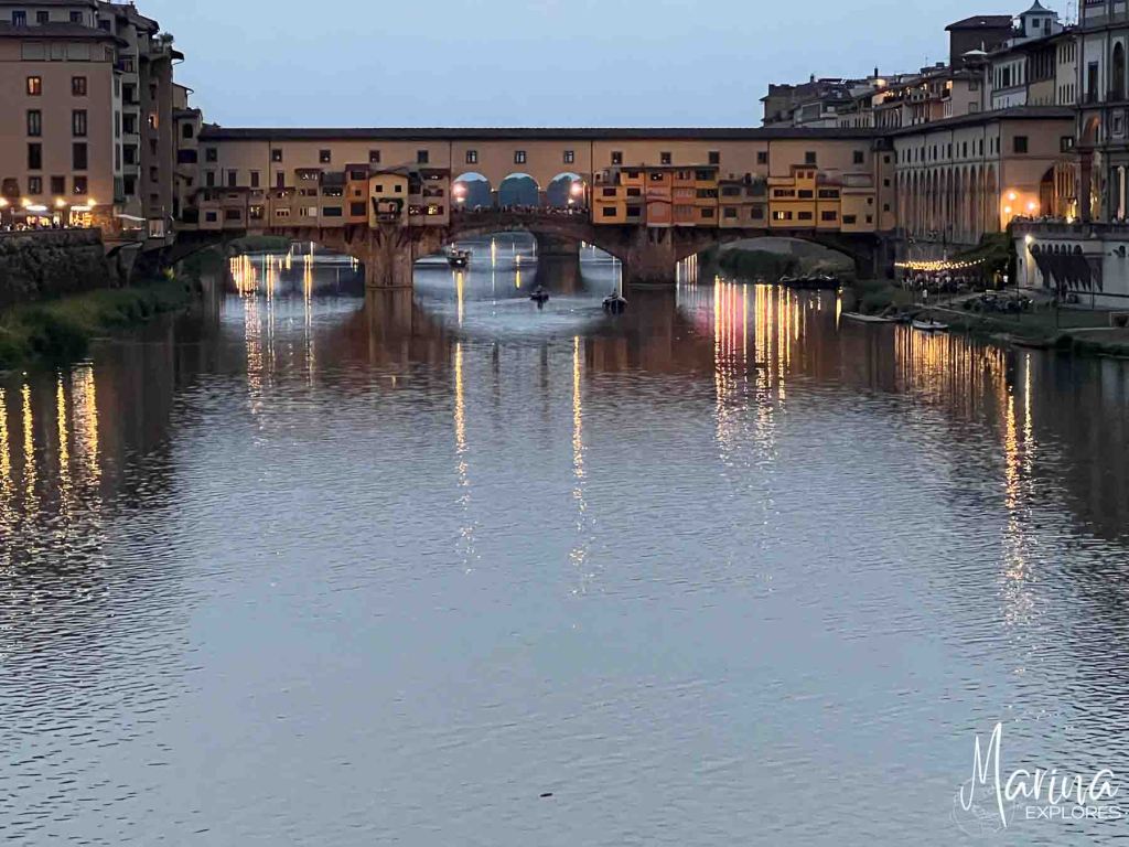 Ponte Vecchio at night in Florence, Italy