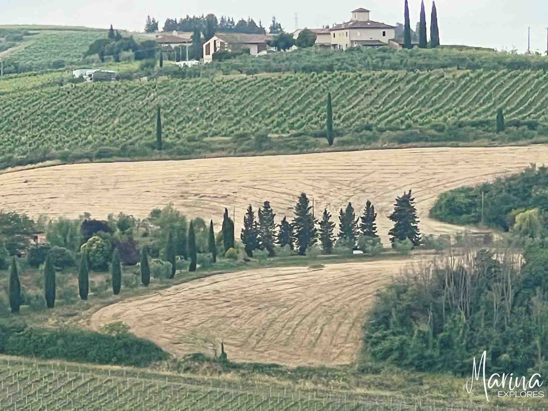 View of Tuscany from Vespa tour in Florence, Italy