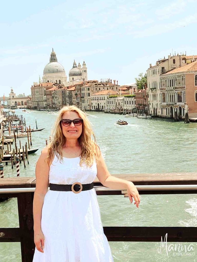 Marina on bridge over Grand Canal Venice, Italy