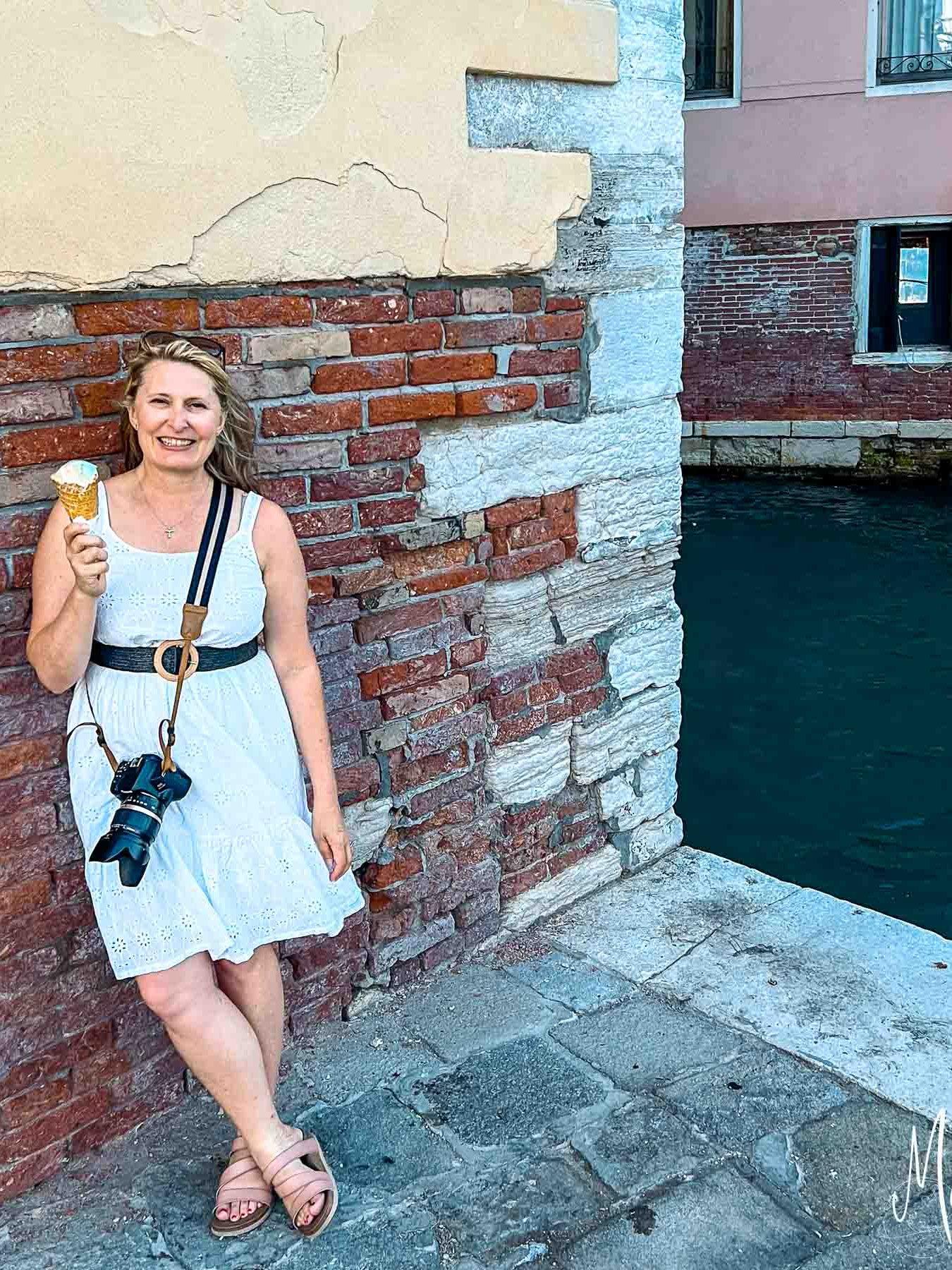 Marina with gelato cone Venice, Italy