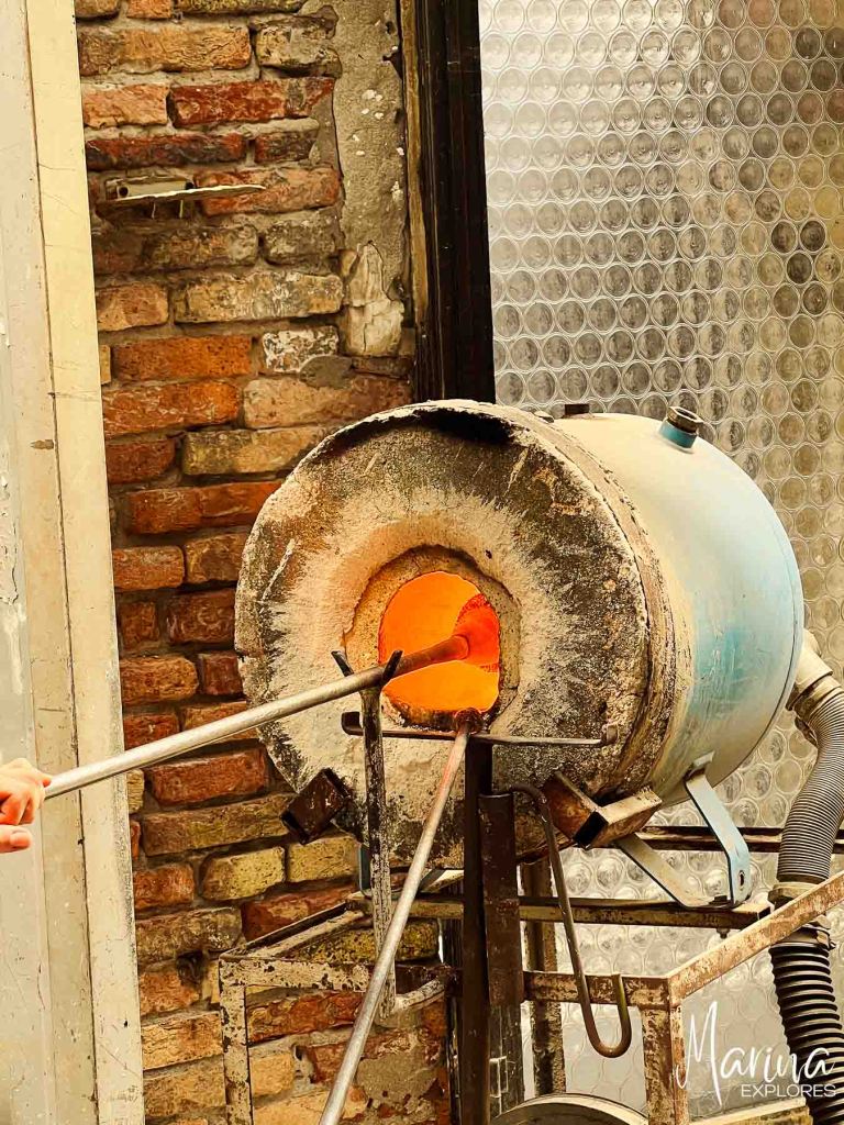 Glass blowing class at Wave Murano Glass Venice, Italy