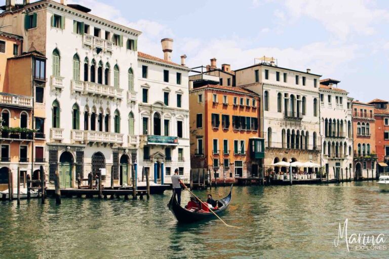 Gondola on Grand Canal Venice, Italy