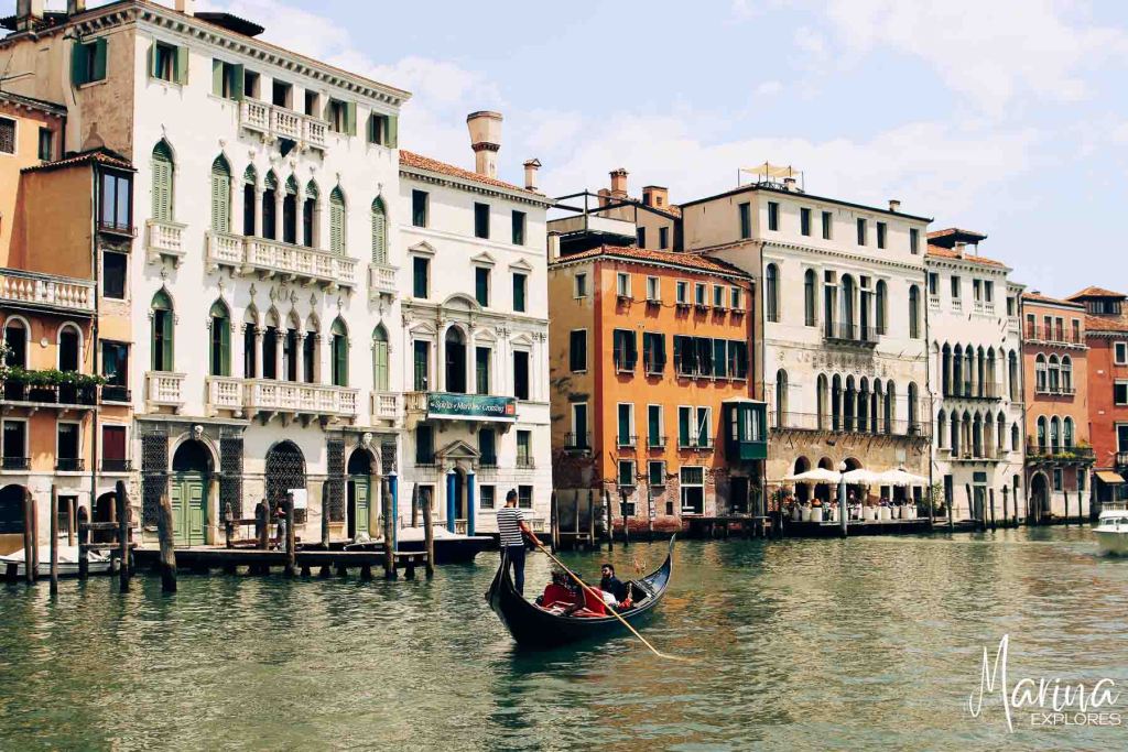 Gondola on Grand Canal Venice, Italy