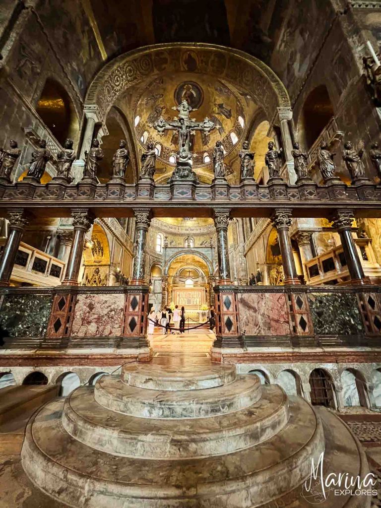 Golden interior St. Mark's Basilica Venice, Italy