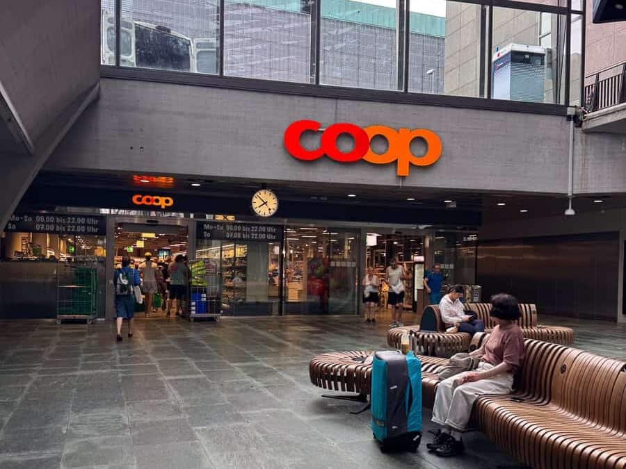 Coop exterior Lucerne train station